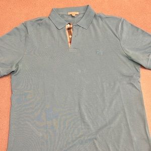Sea foam green Burberry men’s polo shirt